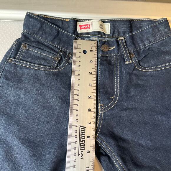 Levi’s Big Kid Jeans 511 size 12 REG W26 x L26 Dark Blue Mid Rise Slim Leg - Picture 6 of 11